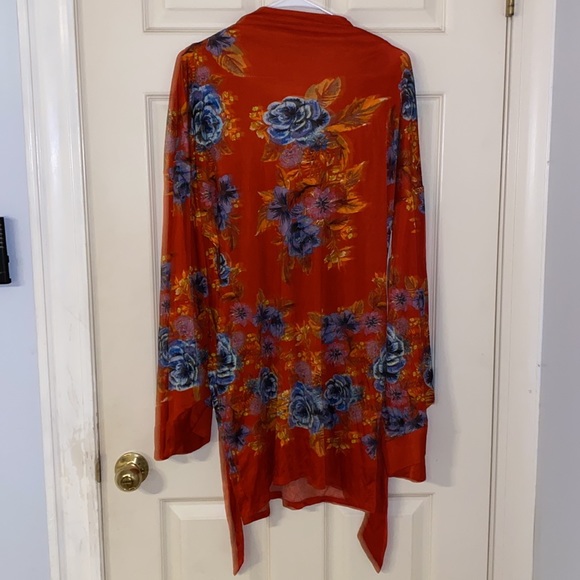 NWT Free People Red Long Sleeve Mini Dress Size M - Picture 2 of 10